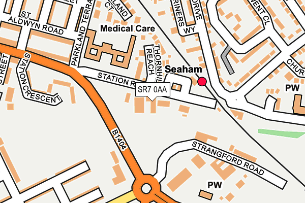 SR7 0AA map - OS OpenMap – Local (Ordnance Survey)