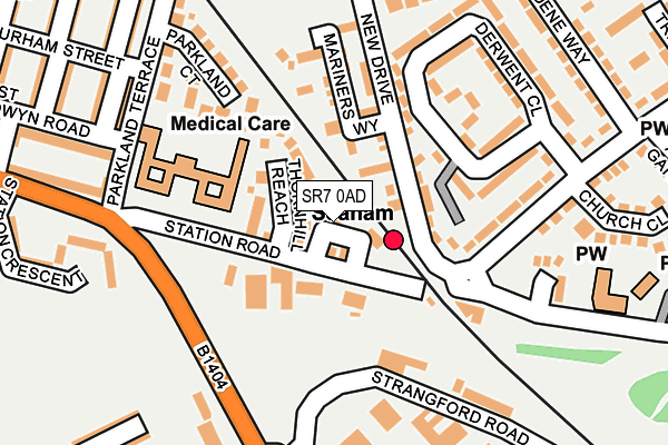 SR7 0AD map - OS OpenMap – Local (Ordnance Survey)