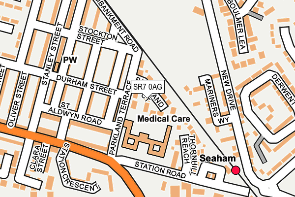 SR7 0AG map - OS OpenMap – Local (Ordnance Survey)
