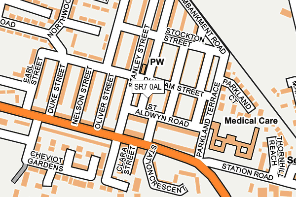 SR7 0AL map - OS OpenMap – Local (Ordnance Survey)