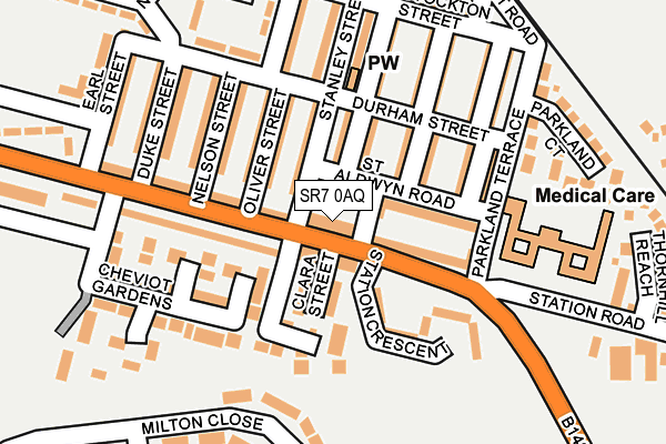 SR7 0AQ map - OS OpenMap – Local (Ordnance Survey)