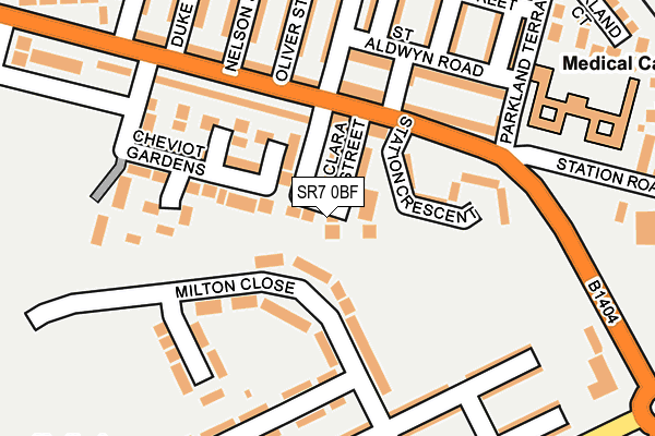 SR7 0BF map - OS OpenMap – Local (Ordnance Survey)