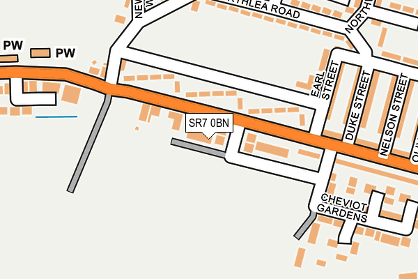 SR7 0BN map - OS OpenMap – Local (Ordnance Survey)