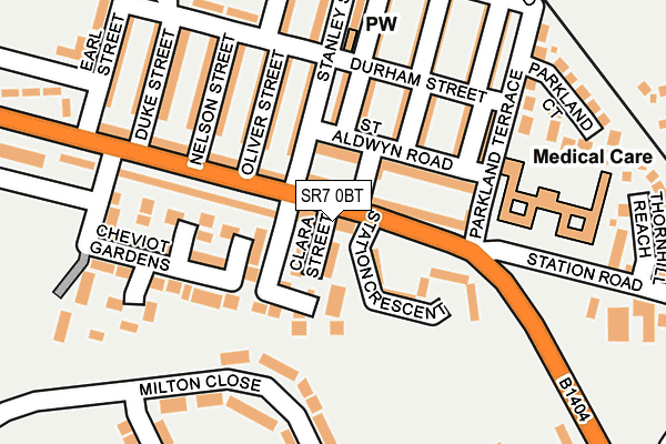 SR7 0BT map - OS OpenMap – Local (Ordnance Survey)