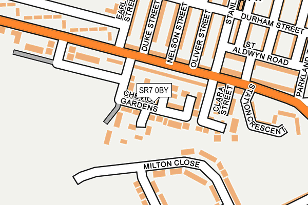 SR7 0BY map - OS OpenMap – Local (Ordnance Survey)