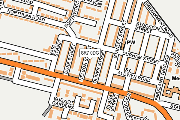 SR7 0DG map - OS OpenMap – Local (Ordnance Survey)