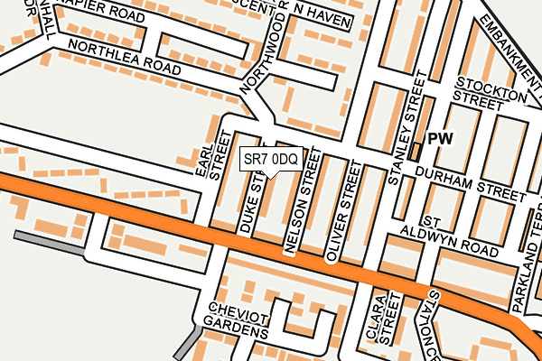 SR7 0DQ map - OS OpenMap – Local (Ordnance Survey)