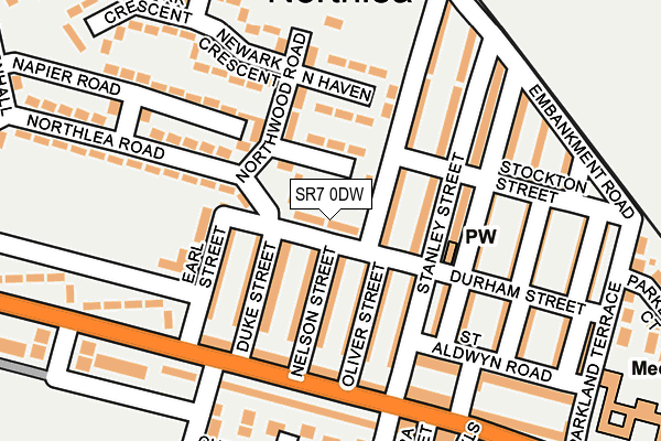SR7 0DW map - OS OpenMap – Local (Ordnance Survey)