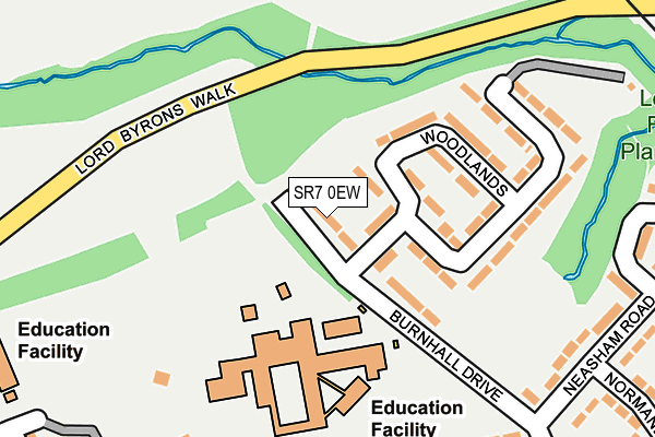 SR7 0EW map - OS OpenMap – Local (Ordnance Survey)