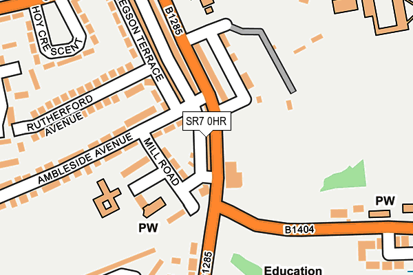 SR7 0HR map - OS OpenMap – Local (Ordnance Survey)