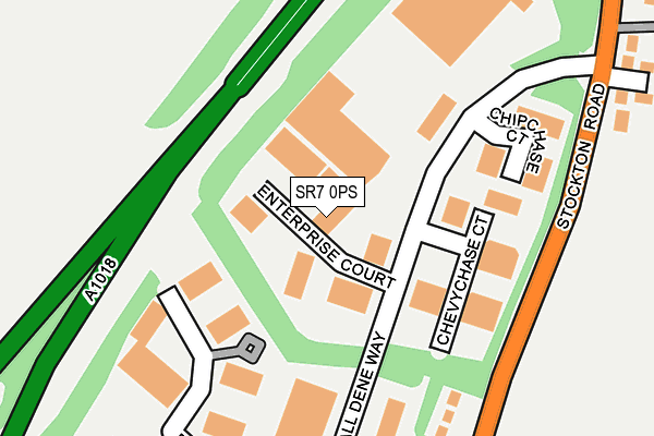 SR7 0PS map - OS OpenMap – Local (Ordnance Survey)