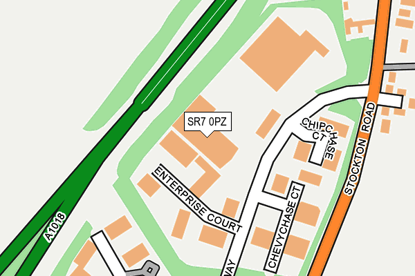 SR7 0PZ map - OS OpenMap – Local (Ordnance Survey)
