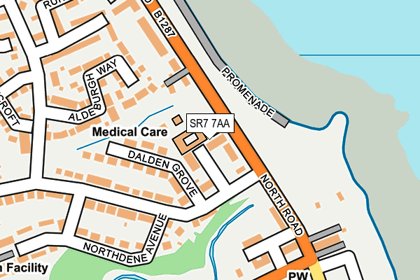 SR7 7AA map - OS OpenMap – Local (Ordnance Survey)