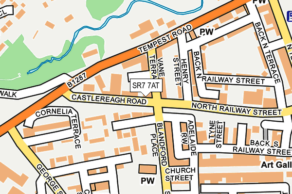 SR7 7AT map - OS OpenMap – Local (Ordnance Survey)
