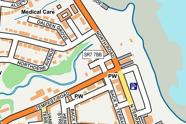 SR7 7BB map - OS OpenMap – Local (Ordnance Survey)
