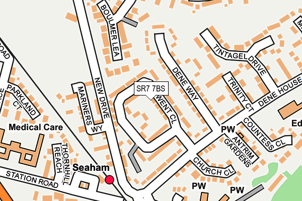SR7 7BS map - OS OpenMap – Local (Ordnance Survey)