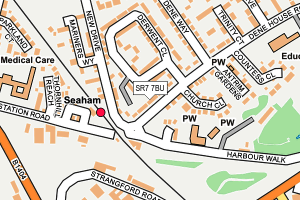SR7 7BU map - OS OpenMap – Local (Ordnance Survey)