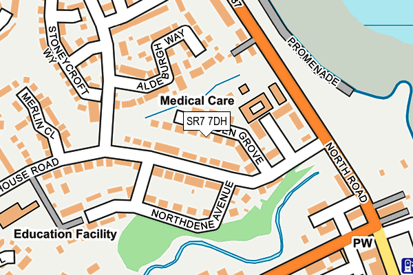 SR7 7DH map - OS OpenMap – Local (Ordnance Survey)