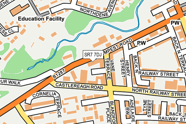 SR7 7DJ map - OS OpenMap – Local (Ordnance Survey)