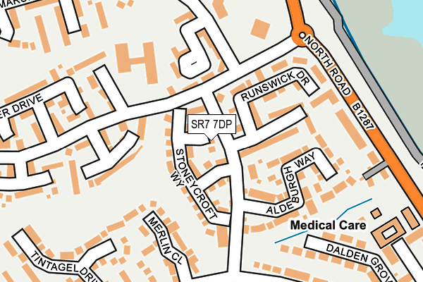 SR7 7DP map - OS OpenMap – Local (Ordnance Survey)