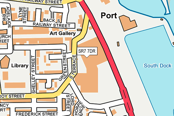 SR7 7DR map - OS OpenMap – Local (Ordnance Survey)
