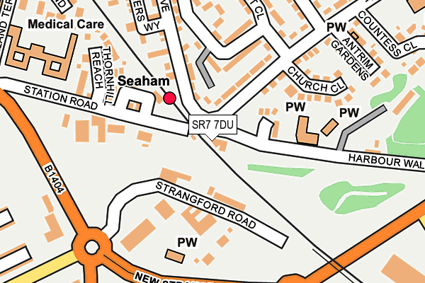 SR7 7DU map - OS OpenMap – Local (Ordnance Survey)