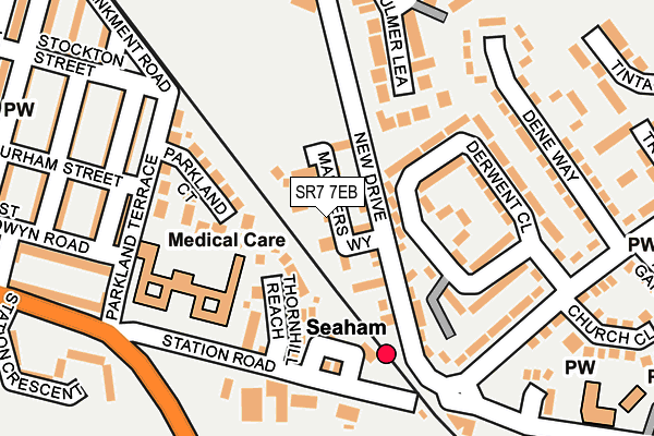 SR7 7EB map - OS OpenMap – Local (Ordnance Survey)