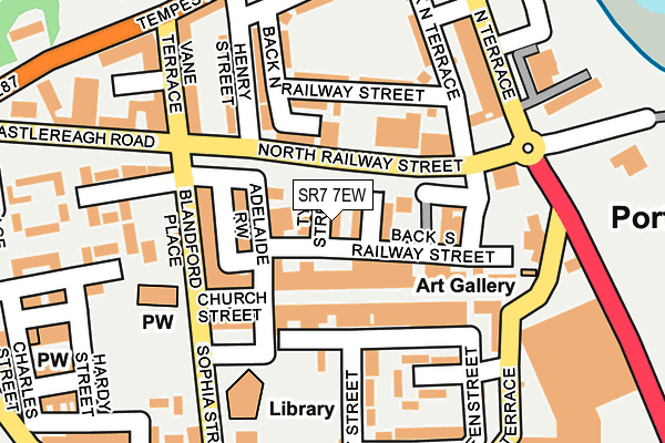 SR7 7EW map - OS OpenMap – Local (Ordnance Survey)