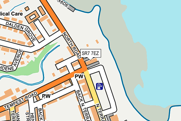 SR7 7EZ map - OS OpenMap – Local (Ordnance Survey)