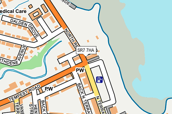 SR7 7HA map - OS OpenMap – Local (Ordnance Survey)