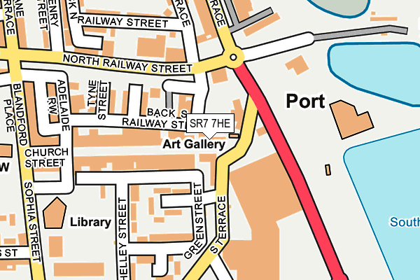 SR7 7HE map - OS OpenMap – Local (Ordnance Survey)