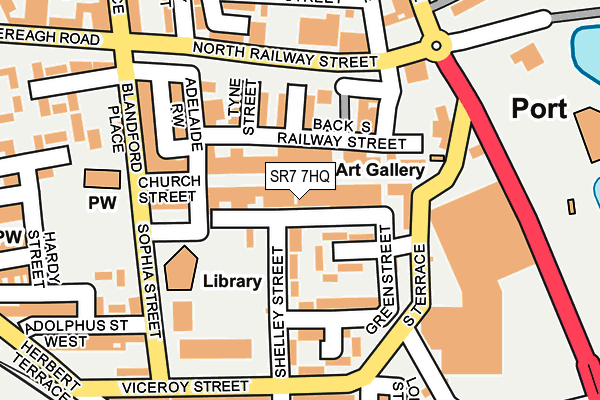 SR7 7HQ map - OS OpenMap – Local (Ordnance Survey)