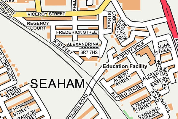 SR7 7HS map - OS OpenMap – Local (Ordnance Survey)