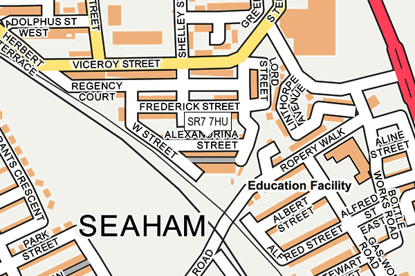 SR7 7HU map - OS OpenMap – Local (Ordnance Survey)