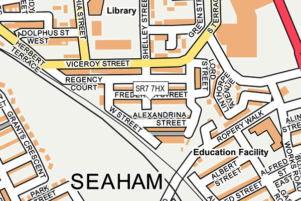 SR7 7HX map - OS OpenMap – Local (Ordnance Survey)