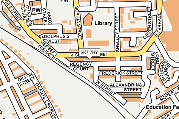 SR7 7HY map - OS OpenMap – Local (Ordnance Survey)