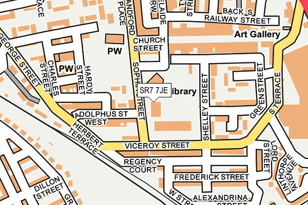 SR7 7JE map - OS OpenMap – Local (Ordnance Survey)