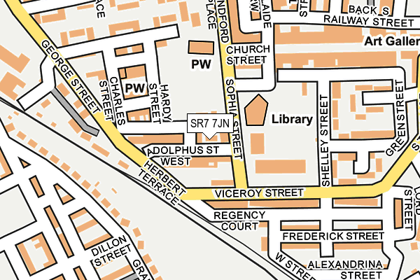 SR7 7JN map - OS OpenMap – Local (Ordnance Survey)