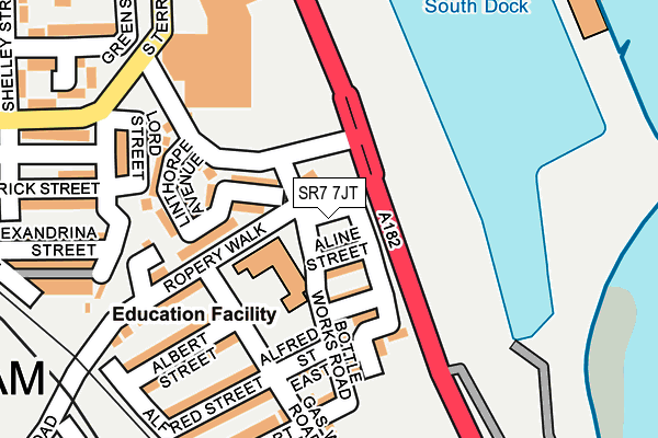 SR7 7JT map - OS OpenMap – Local (Ordnance Survey)