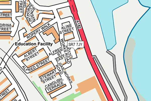 SR7 7JY map - OS OpenMap – Local (Ordnance Survey)