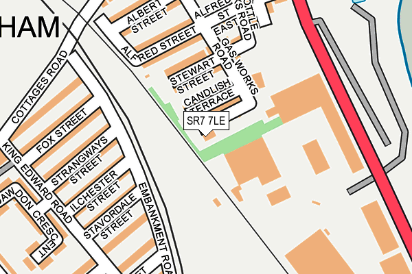 SR7 7LE map - OS OpenMap – Local (Ordnance Survey)