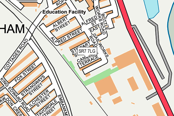 SR7 7LG map - OS OpenMap – Local (Ordnance Survey)