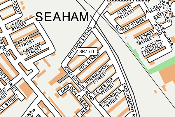 SR7 7LL map - OS OpenMap – Local (Ordnance Survey)