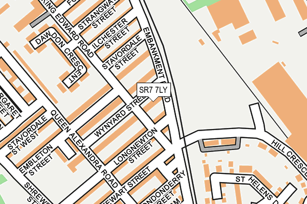 SR7 7LY map - OS OpenMap – Local (Ordnance Survey)
