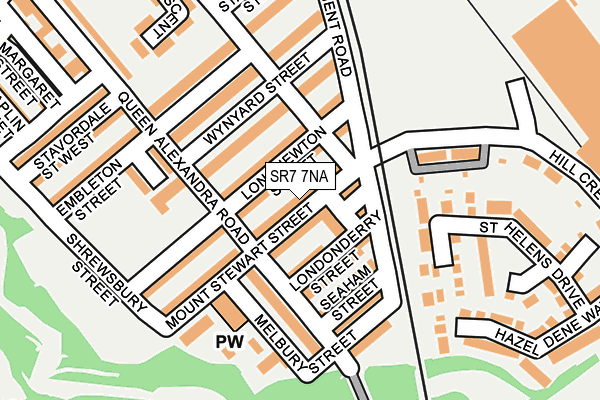 SR7 7NA map - OS OpenMap – Local (Ordnance Survey)