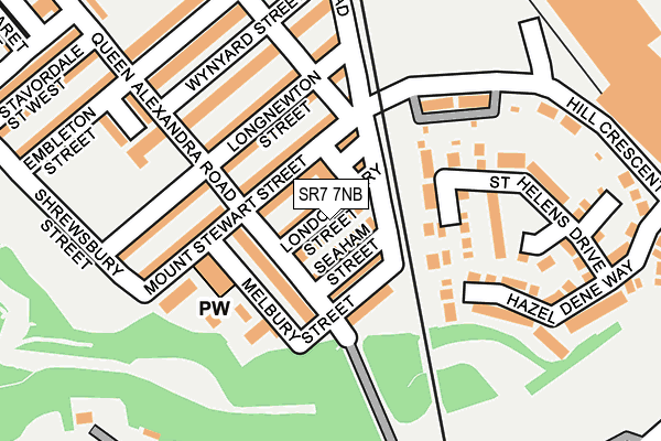 SR7 7NB map - OS OpenMap – Local (Ordnance Survey)