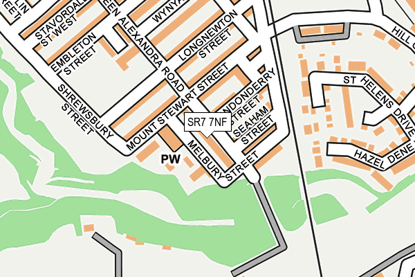 SR7 7NF map - OS OpenMap – Local (Ordnance Survey)