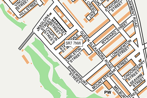 SR7 7NW map - OS OpenMap – Local (Ordnance Survey)