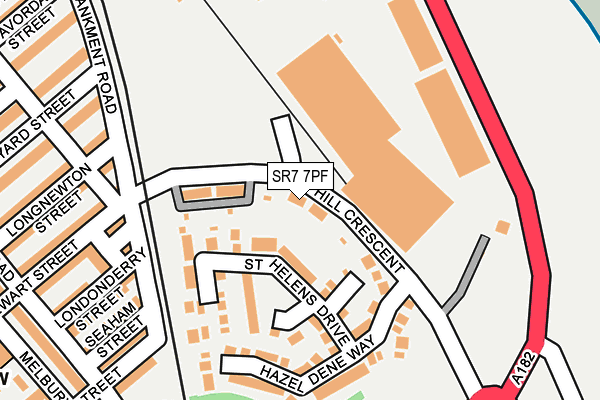 SR7 7PF map - OS OpenMap – Local (Ordnance Survey)
