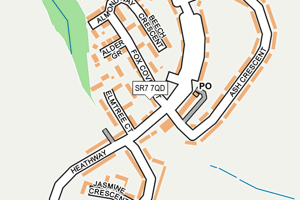 SR7 7QD map - OS OpenMap – Local (Ordnance Survey)